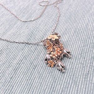 🌺 Pilgrim Danish Design Statement Opera Necklace NWT